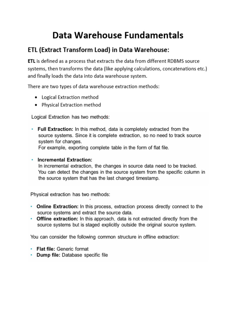 Data Warehouse Fundamentals 1772011003 | PDF