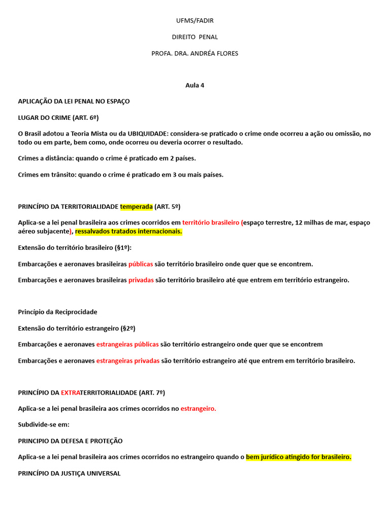 AULA 4 E 5.docx - 20260304 - 075709 - 0000 | PDF | Crimes | Crime e ...