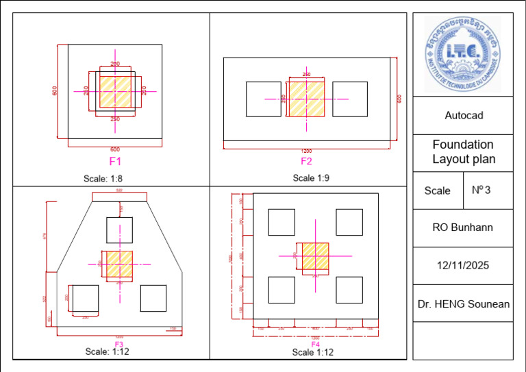 Foundation Layout Plan | PDF