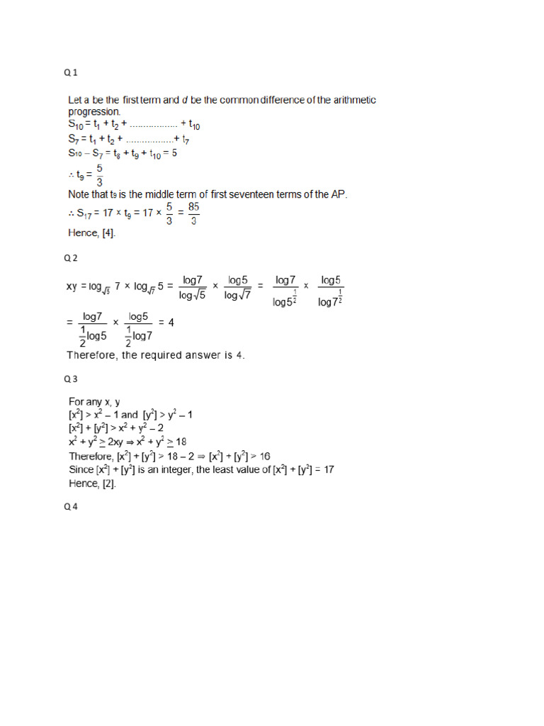 Algebra Daily Practice Sheet 9 Solution | PDF