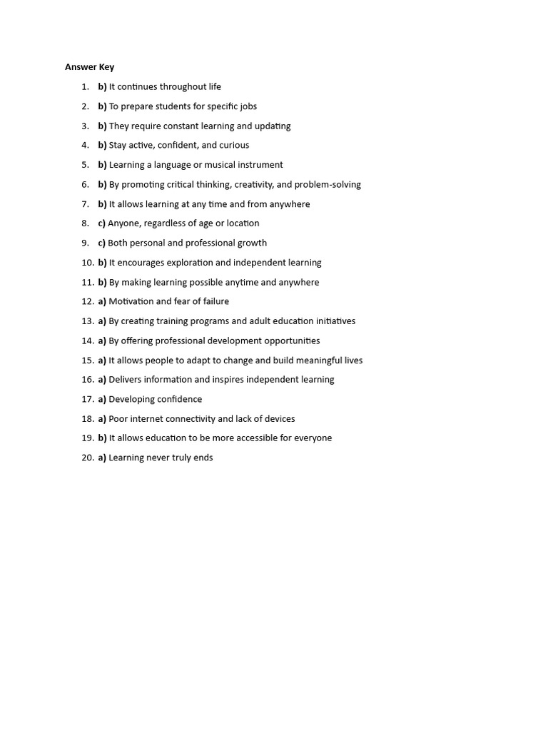 Answer Key Text 2 | PDF