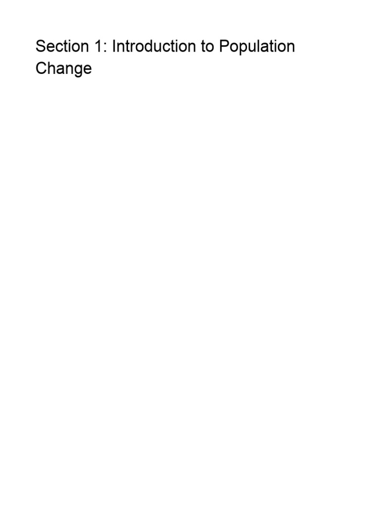 Changing Population_ Natural Increase, Structure, And Migration | PDF ...