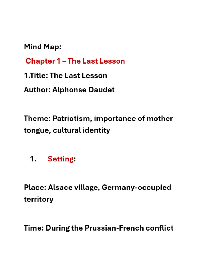 12 CH Last Lesson Mind Map | PDF
