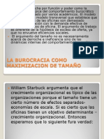 LA BUROCRACIA COMO MAXIMIZACION DE TAMAÑO