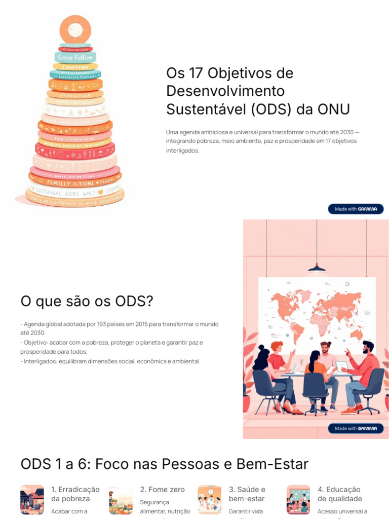 Os 17 Objetivos de Desenvolvimento Sustentavel ODS Da ONU | PDF ...