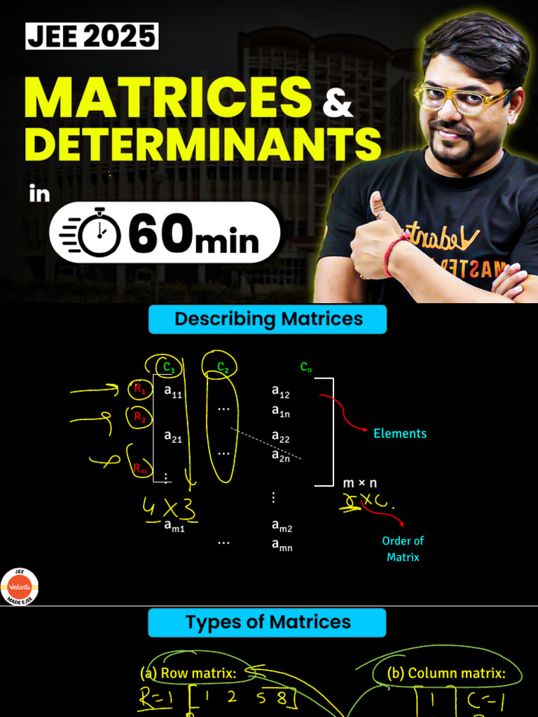 Matrices and Determinants | PDF | Matrix (Mathematics) | Determinant