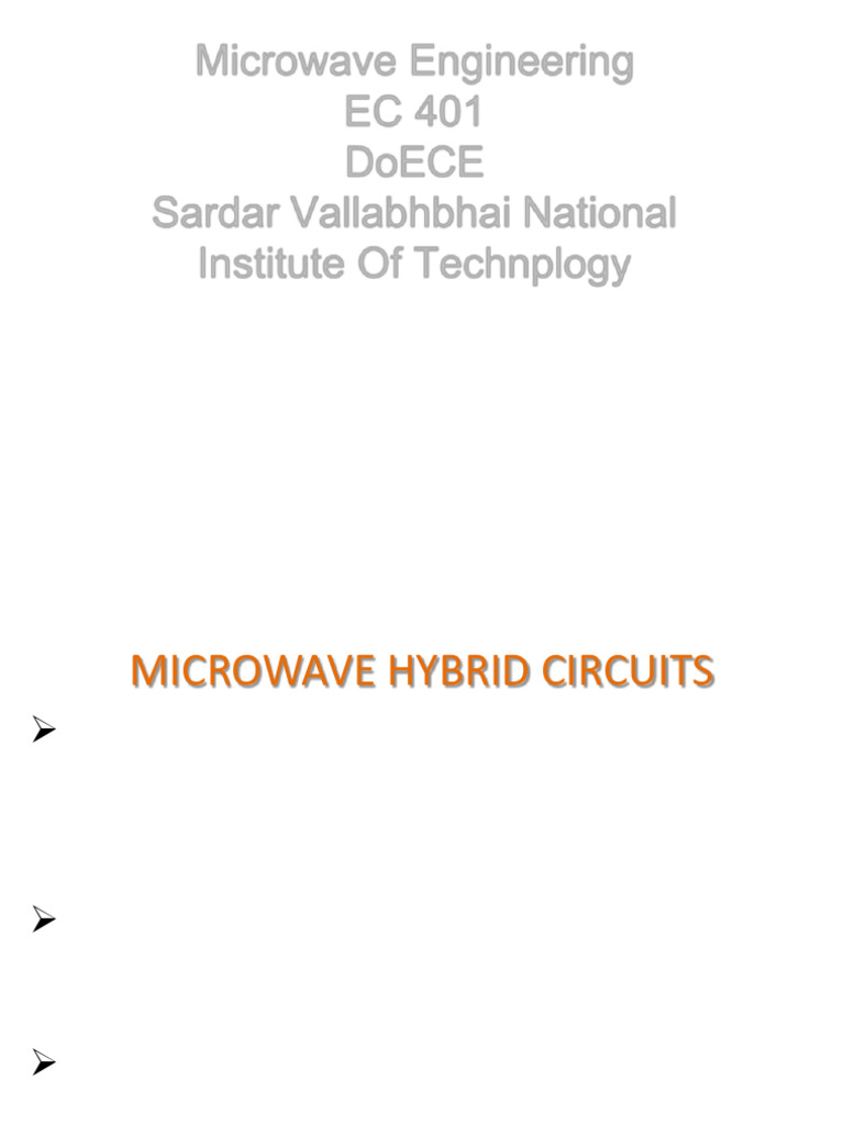 Module 2 Microwave Hybrid Circuits | PDF | Waveguide | Electrical ...