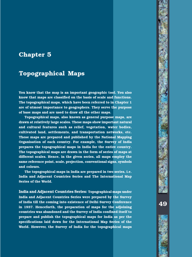 NCERT Class 11 Geography Topographical Maps | PDF | Contour Line ...