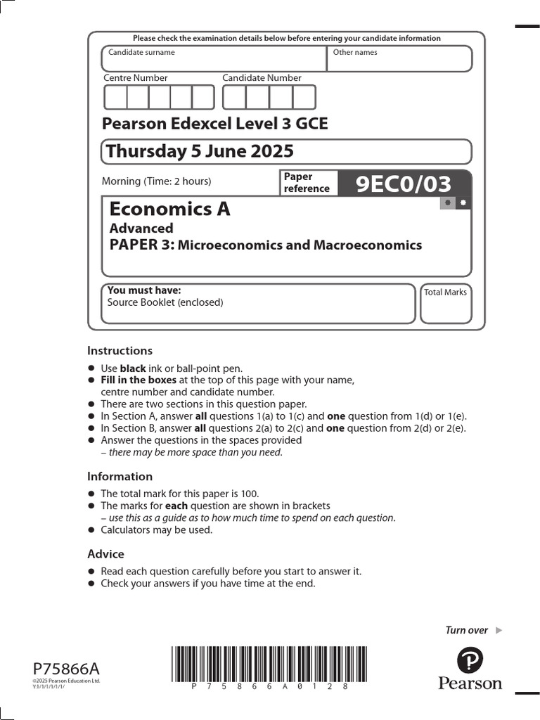 2025 P3 Econs | PDF | Macroeconomics | Microeconomics