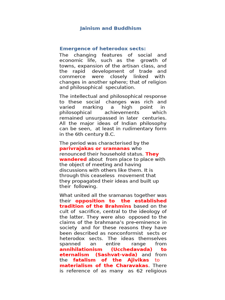 Jainism and Buddhism | PDF | Ahimsa | Indian Philosophy