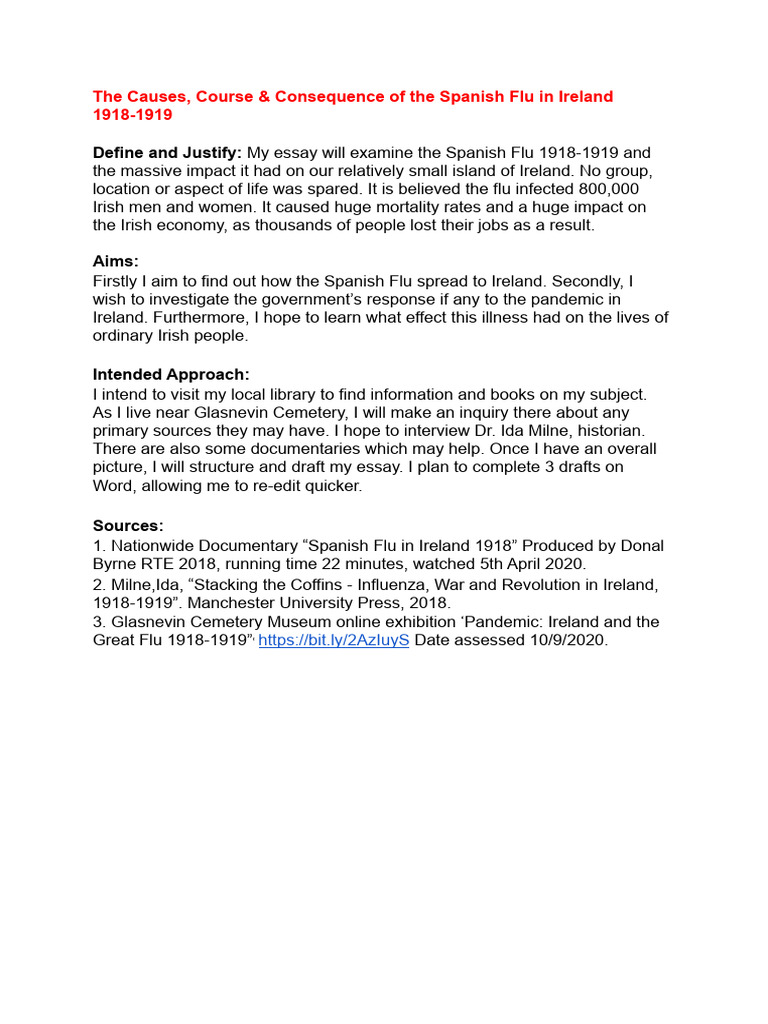 Final Draft Spanish Flu 100_100 (3) | PDF | Influenza