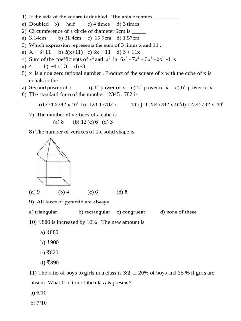 Maths | PDF | Area | Elementary Geometry
