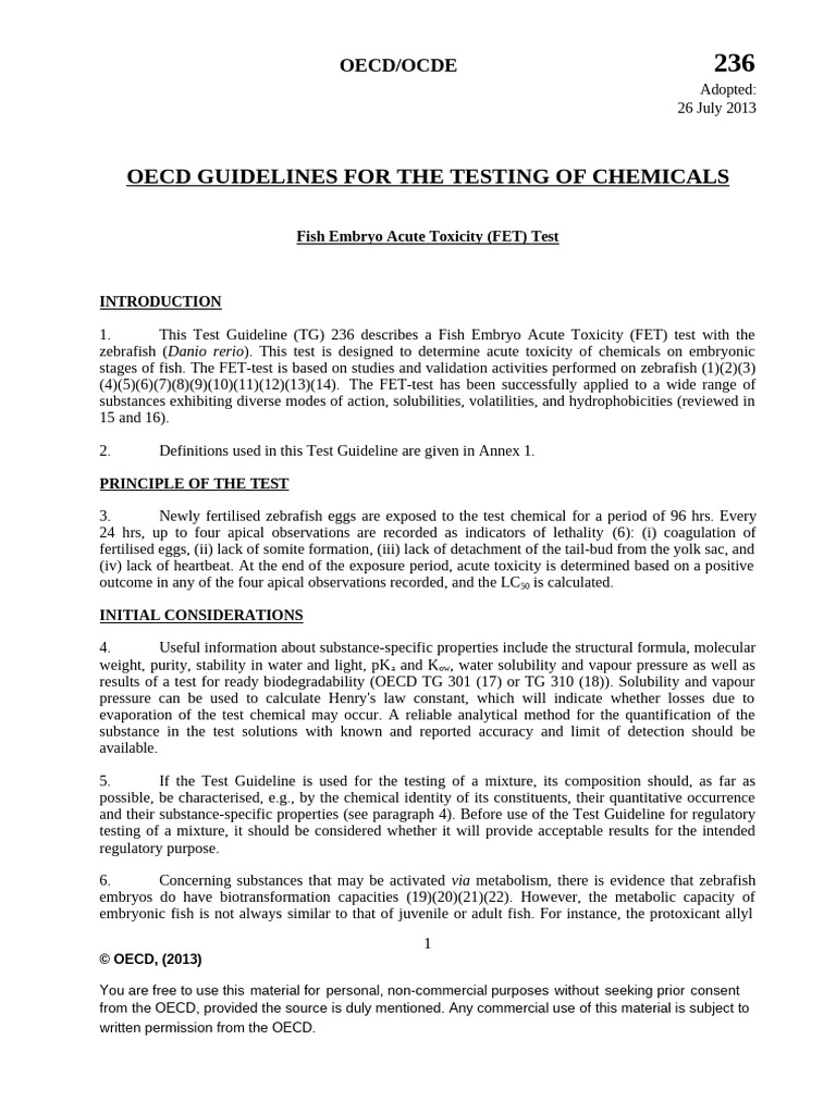 Acute Toxicityy Test | PDF | Ph | Water