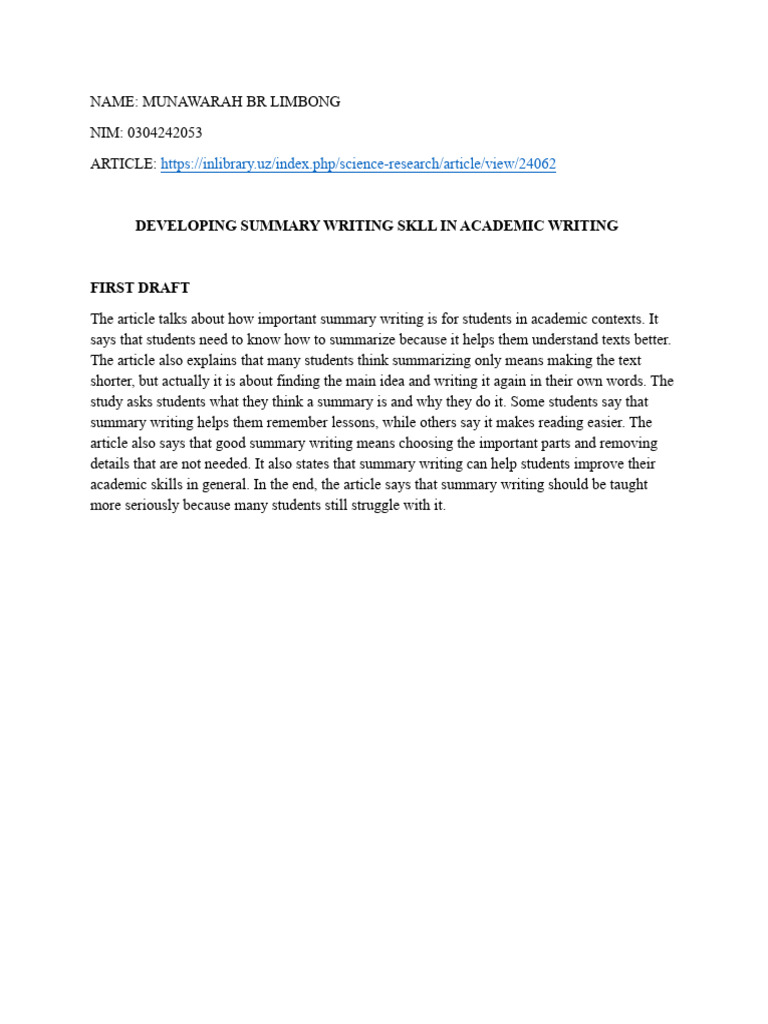 First Draft | PDF