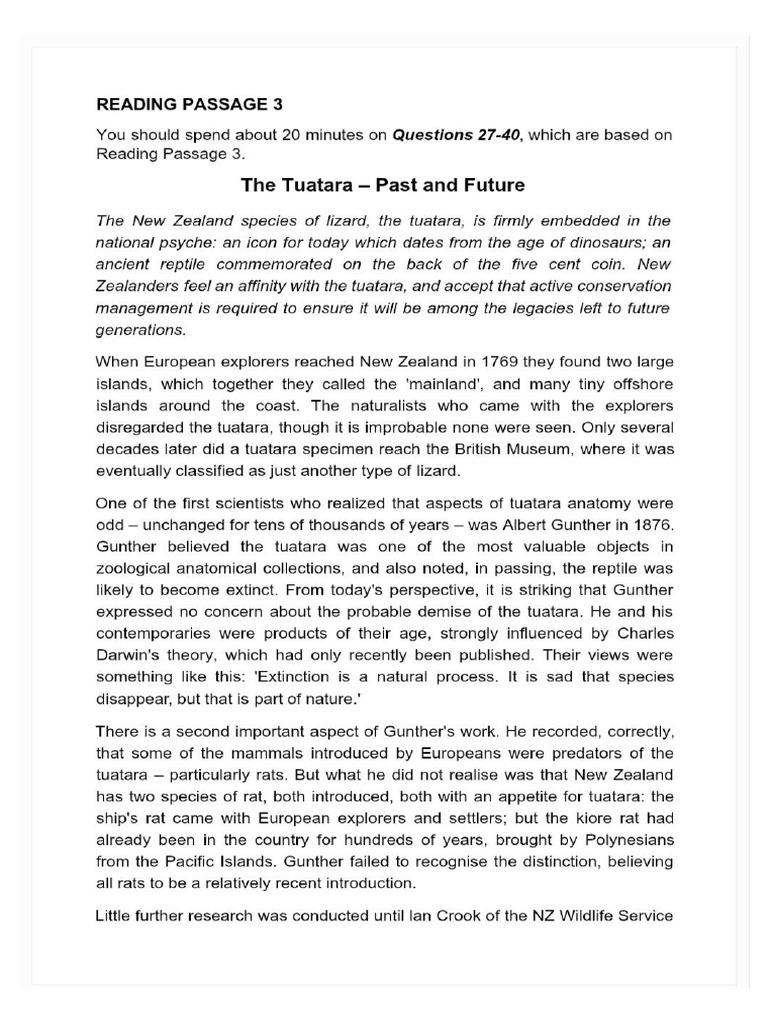 The Tuatara-Past and Future | PDF