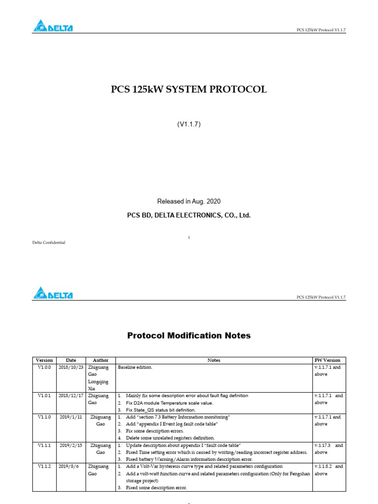 PCS125kW_Protocol_V117 | PDF | Computer Engineering | Computer Architecture