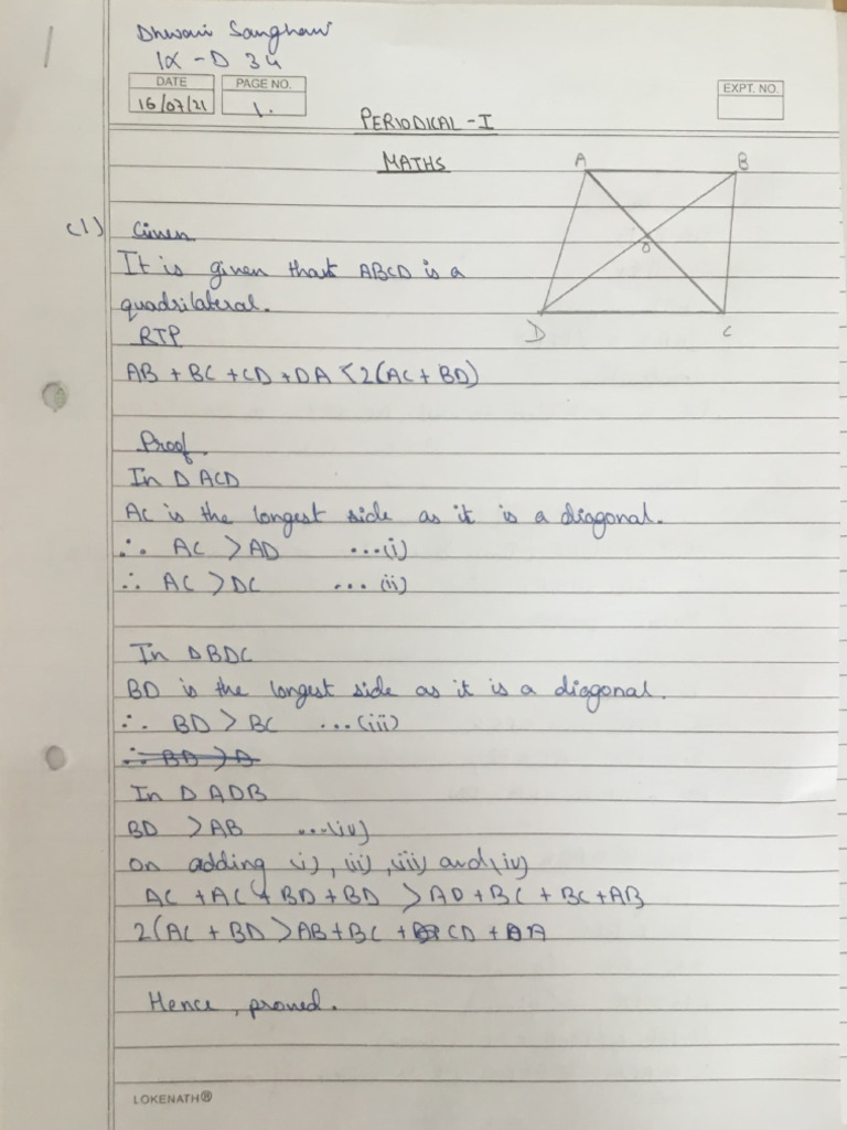 Maths Periodical 1 | PDF