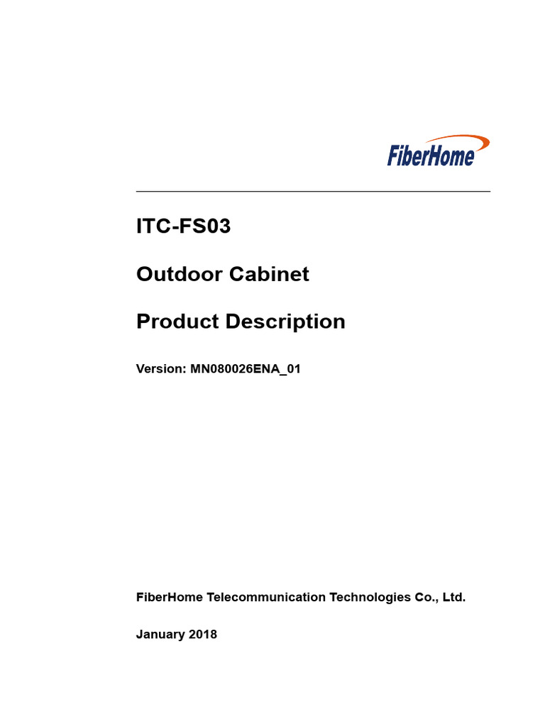 B.4.1.16 ITC-FS03 Outdoor Cabinet Product Description | PDF | Sensor ...