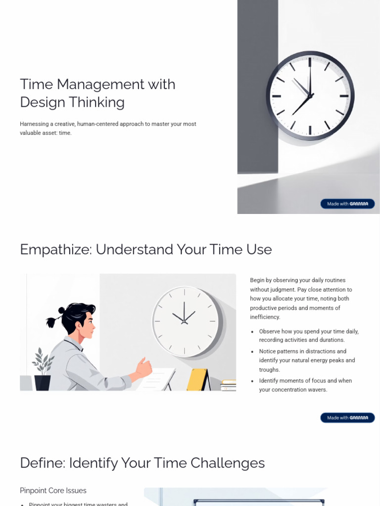 Time Management With Design Thinking | PDF | Design Thinking | Time ...