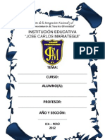 CARATULAS Colegio Jose Carlos Mariategui