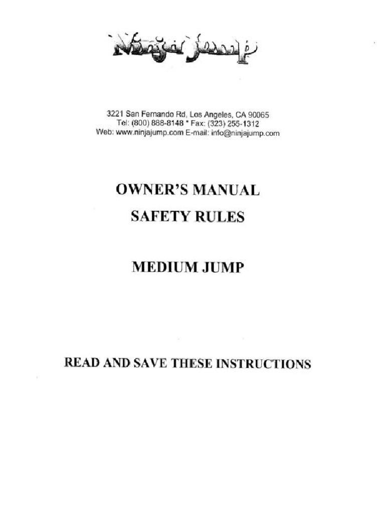 Ninja Jump Manual | PDF