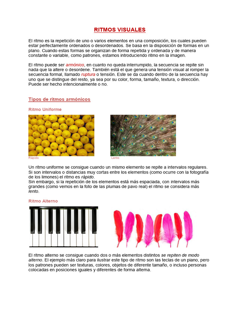 Ritmos visuales - Apunte | PDF | Ritmo