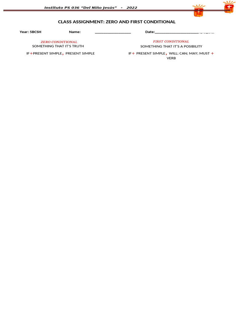 Class Assignment Zero and First Conditional | PDF