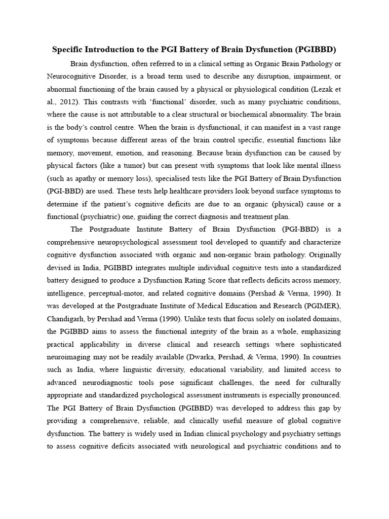 25mplb41 - Final Report Pgibbd | PDF | Mental Disorder | Psychiatry