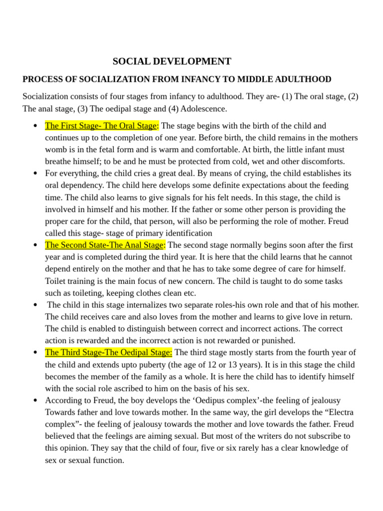 Social Development | PDF | Attachment Theory | Parenting