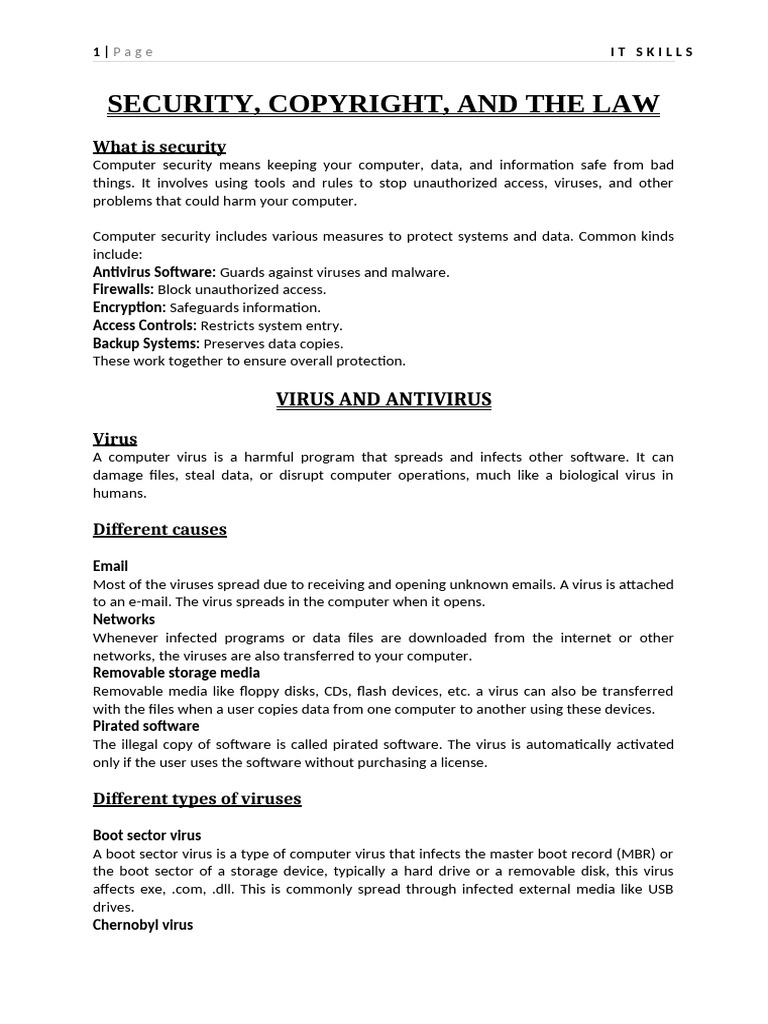 Security, Copyright, and The Law | PDF | Computer Virus | Antivirus ...