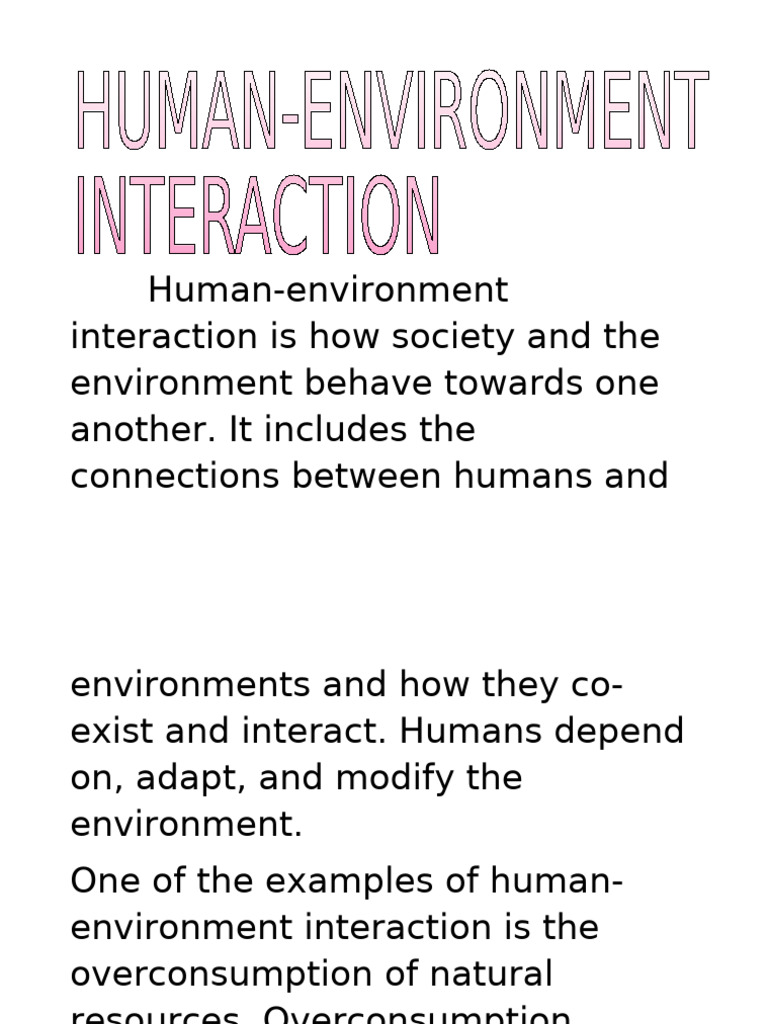 Human Interaction Environment | PDF