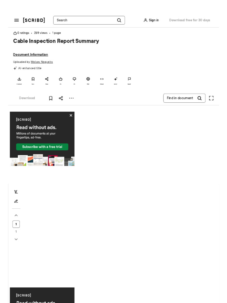 Cable Inspection Report Summary _ PDF _ Electrical Connector ...