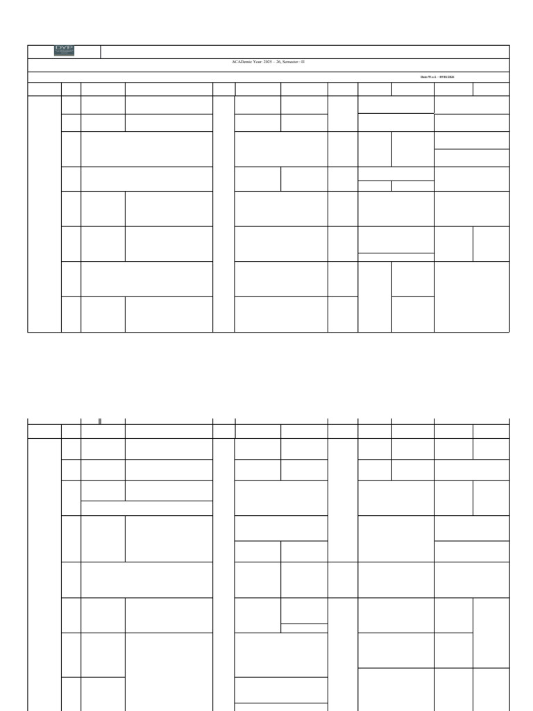 Master Tt Ay 25- 26 Sem 2 r 6 9 March | PDF | Engineering | Physics