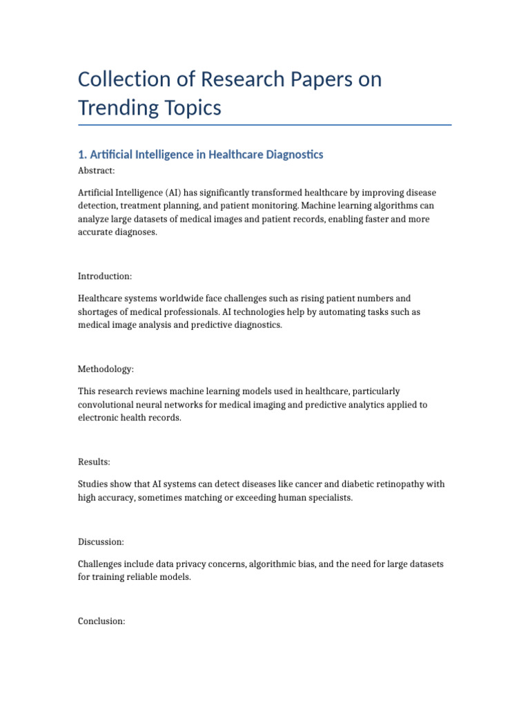 Trending Research Papers | PDF | Artificial Intelligence | Intelligence ...