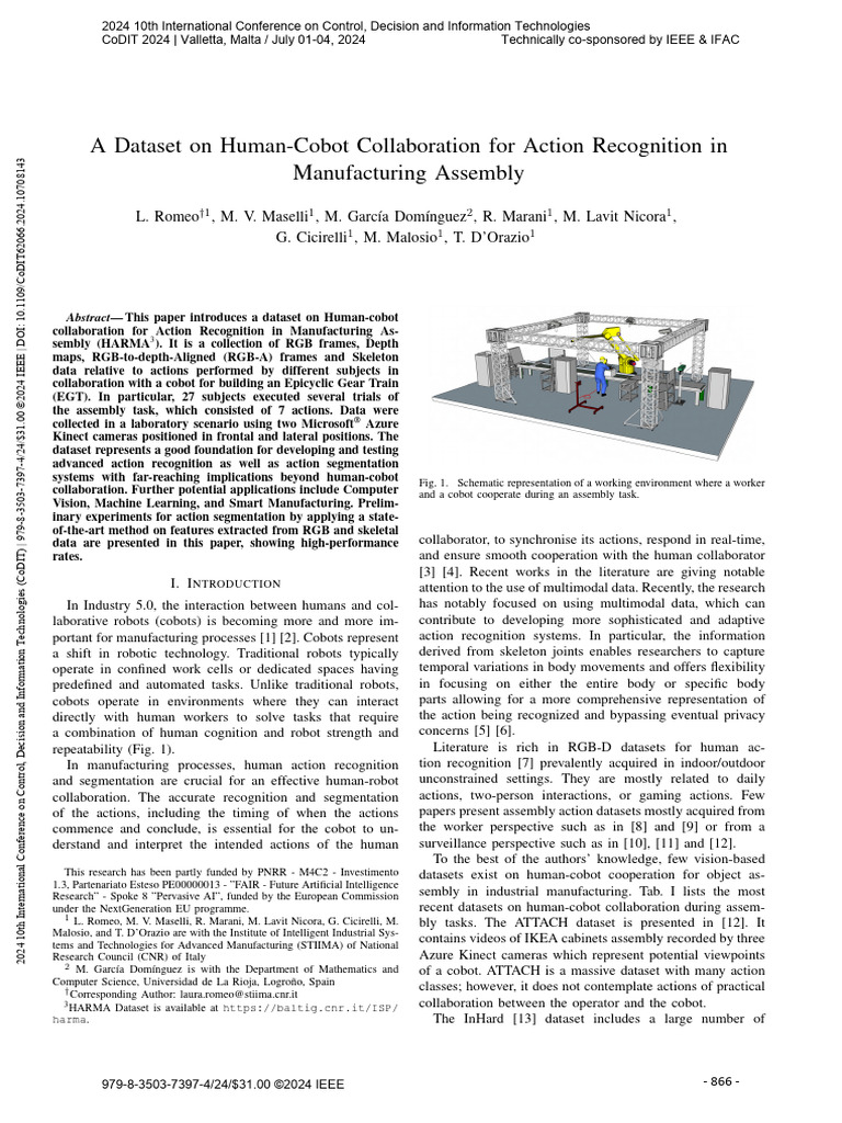 A Dataset On Human-Cobot Collaboration For Action Recognition in ...