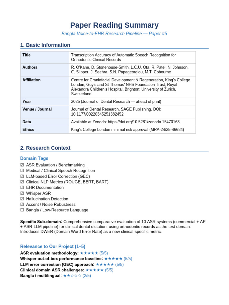 Transcription Accuracy of Automatic Speech Recognition for Orthodontic ...