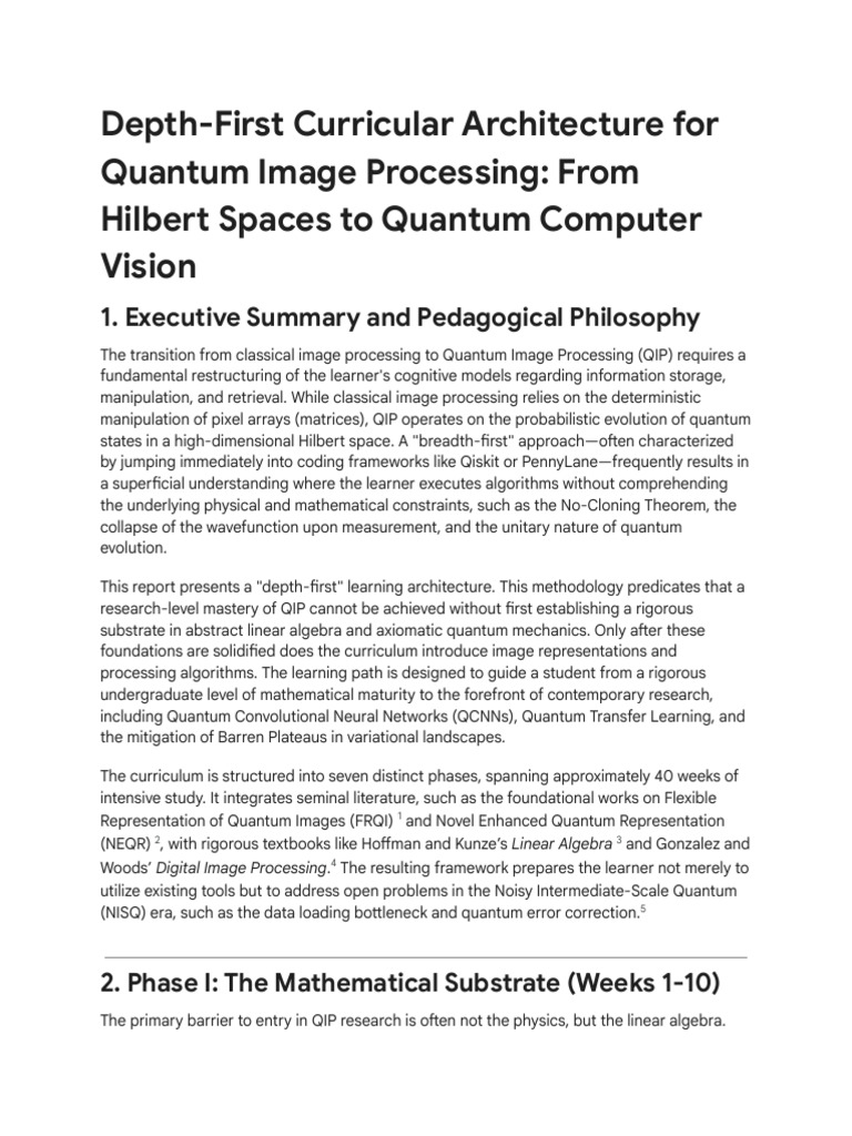 Quantum Image Processing Learning Path Design | PDF | Quantum Computing ...