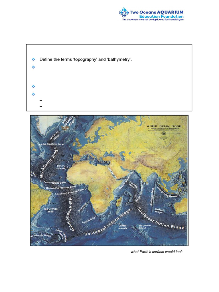 3. Topography of the Ocean Floor and Basins | PDF | Seabed | Plate ...