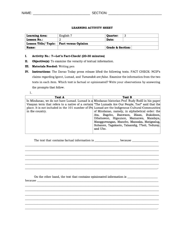 Let's Fact Check | PDF
