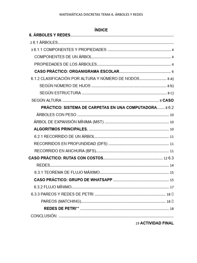 Tema 6. Árboles y Redes. | PDF | Informática | Algoritmos y Estructuras ...