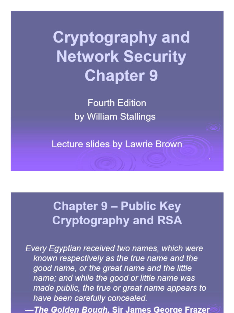 ch9 (1) | PDF | Public Key Cryptography | Cryptanalysis