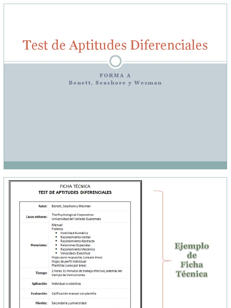 test-de-aptitudes-diferenciales-validez-estad-sticas-cognici-n