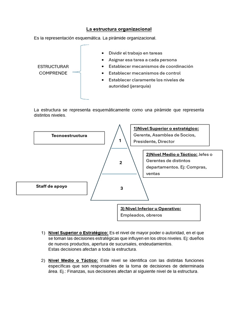 La Estructura Organizacional | PDF | Business | Economias