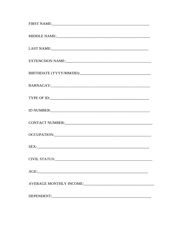 Dole Form 2026 | PDF