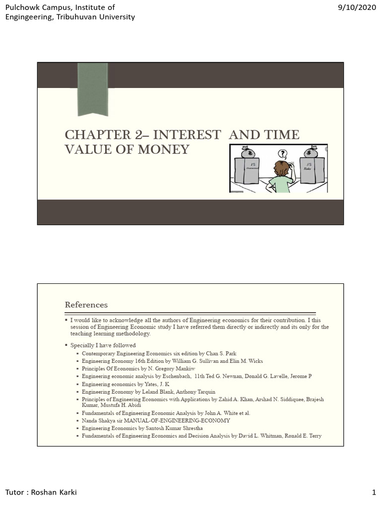 Chapter 2 Interest & Time Value of Money (Engineering Economics) | PDF ...