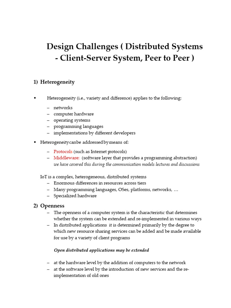 4_ Distributed Systems_ Design Challenges | PDF | Scalability ...
