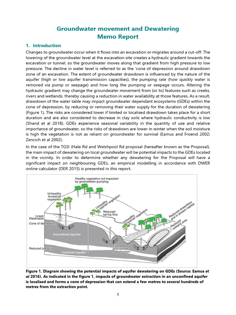 Appendix 14 Groundwater Movement and Dewatering | PDF | Groundwater ...
