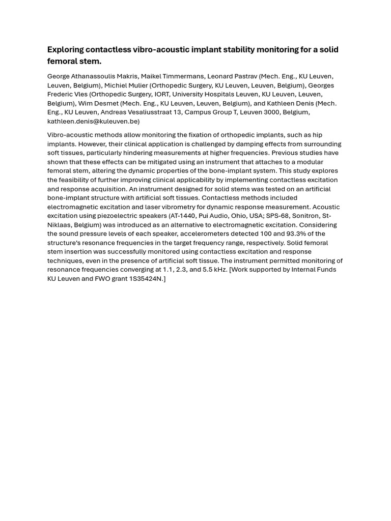 Abstract ASA Published | PDF