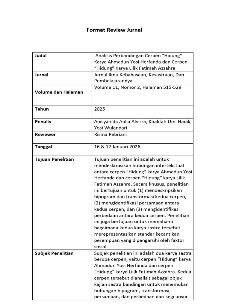 Format Review Jurnal | PDF