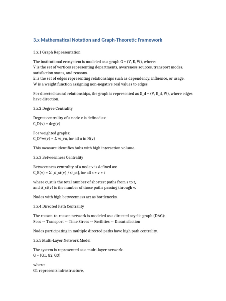 Chapter 3x Mathematical Notation Graph Theory | PDF